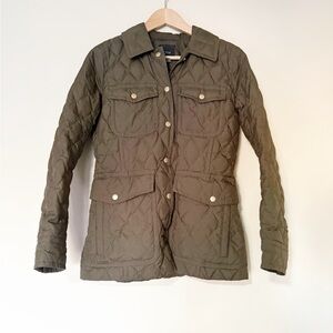 J.Crew Quilted Excursion Jacket in Army Green